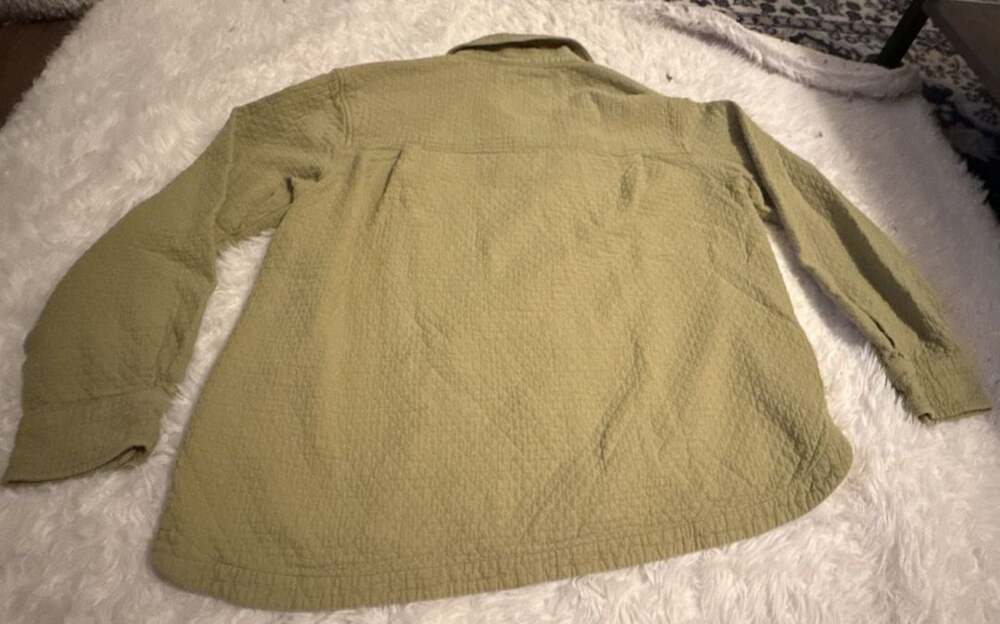 Madewell Diamond Jacquard Shirt-Jacket Size M Green Cotton - Picture 5 of 5